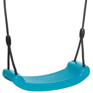 Plastic swing seat turquoise - with child-friendly BR-rope