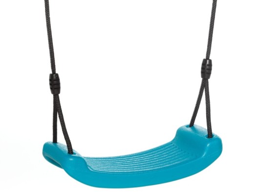 Plastic swing seat turquoise - with child-friendly BR-rope