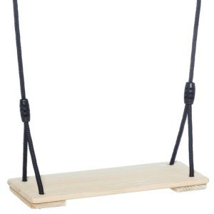 Swing seat impregnated wood • BR-rope black