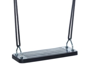 Rubber swing seat | with black BR-rope