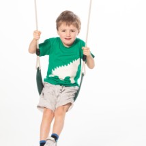 The flexible swing seat offers a lot of swinging fun