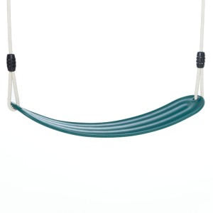 Flexible wraparound swing seat • plastic • dark green