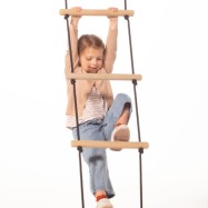 Climb away on the fun rope ladder!