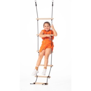 Rope ladder • 6 rungs • with black BR-rope