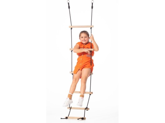 Rope ladder • 6 rungs • with black BR-rope