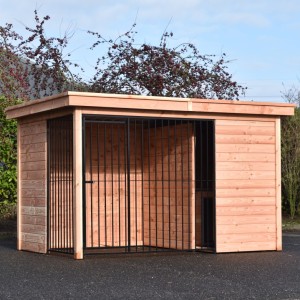 Dog kennel Modul FORZ Douglas with sleeping compartment 258x240x209cm