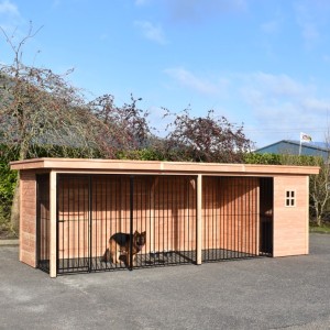 Dog kennel Modl FORZ with sleeping compartment 658x240x209cm