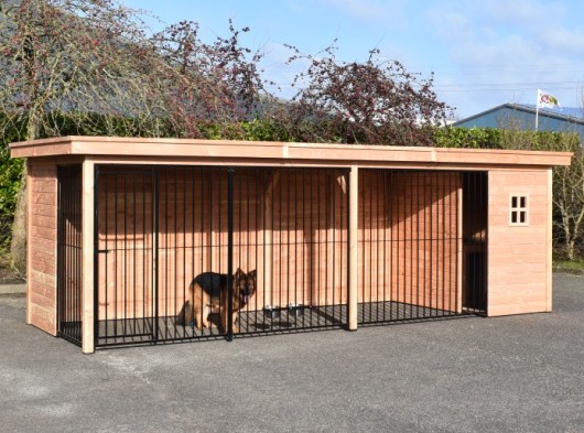 Dog kennel Modul FORZ with sleeping compartment 658x240x209cm