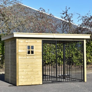 Dog kennel Modul FIX with sleeping compartment Easy 353x240x209cm
