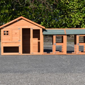 The hutch Holiday Small offers a lot of place for your chickens