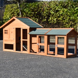 Rabbit hutch Holiday Small with 2 runs 302x73x128cm