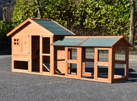 Rabbit hutch Holiday Small with 2 runs 302x73x128cm