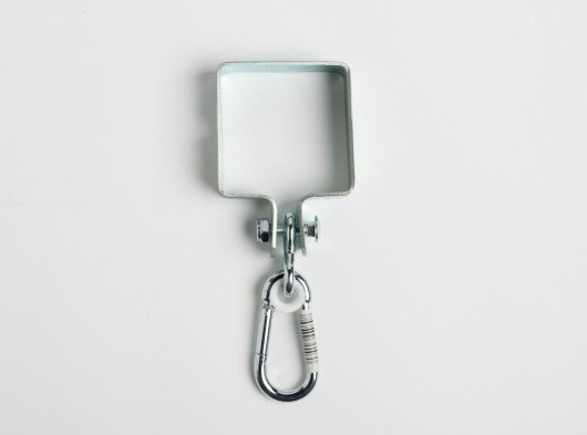 Swing hook with carabiner 12x12cm, square