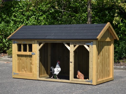 Chickencoop Belle 1 with pointed roof 254x129x140cm