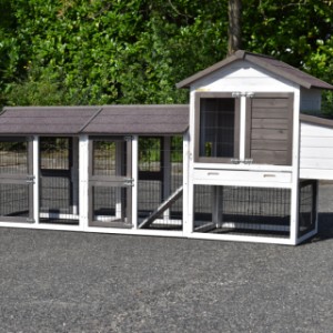 The hutch Prestige Small is suitable for 3 chickens