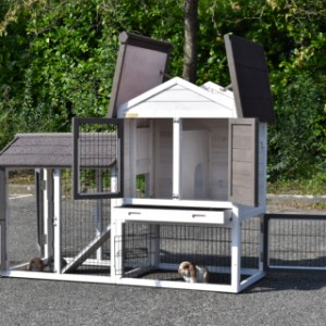 The rabbit hutch Prestige Small has many openings