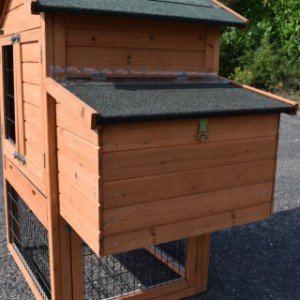 Chickencoop Prestige Small is extended with a laying nest