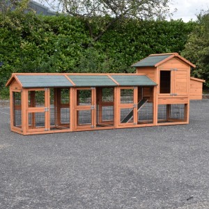 Chickencoop Prestige Small with 3 runs and laying nest 341x72x122cm