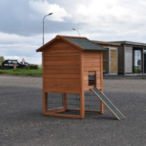 The Prestige Small rabbit hutch is made of pine wood