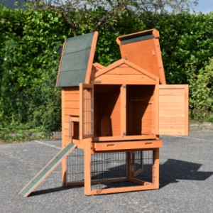 The Prestige Small rabbit hutch is equipped with spacious door openings