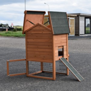 The Prestige Small rabbit hutch has many openings