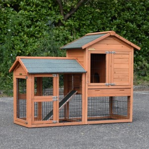 Rabbit hutch Prestige Small with run · incl. insulation kit