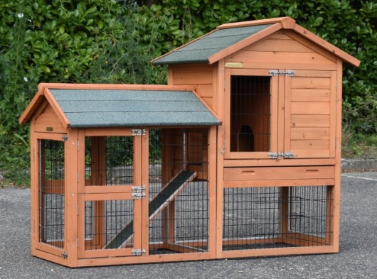 Rabbit hutch Prestige Small with run · incl. insulation kit