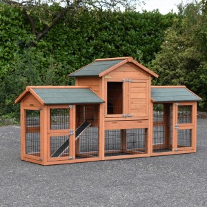 Rabbit hutch Prestige Small Double · incl. insulation kit · 237x72x122cm