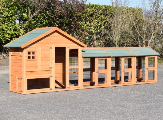 Chickencoop Holiday Small with 3 runs 378x73x128cm