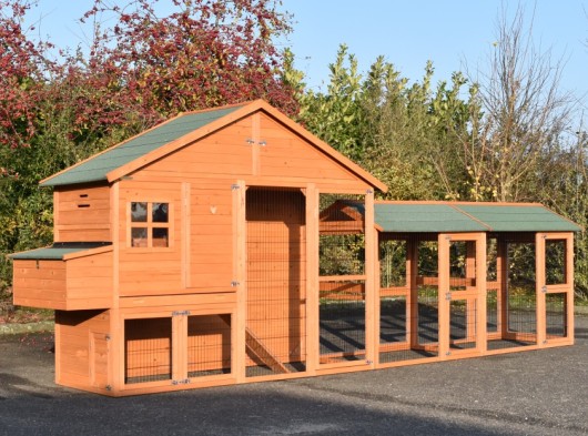 Chickencoop Holiday Large with 2 runs and laying nest 515x100x195cm