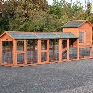 Chickencoop Prestige Medium with 3 runs · 397x91x150cm