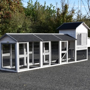 Chickencoop Prestige Medium with 3 runs and laying nest · 423x91x150cm