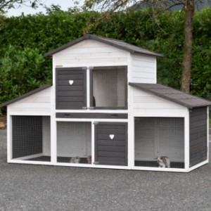 The rabbit hutch Annemieke Extra Large is made of pine wood