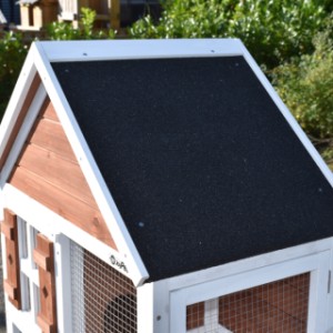 The aviary Ninthe is provided with a roof with roofing felt