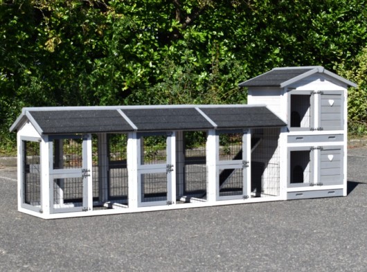 Chickencoop Double Small with 3 runs 314x72x121cm