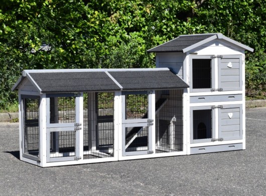 Chickencoop Double Small with 2 runs 238x72x121cm