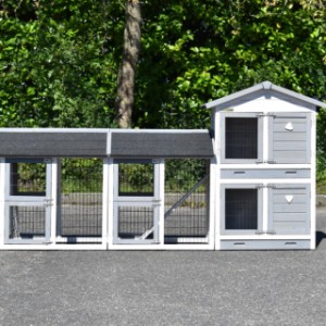 The Double Small rabbit hutch can be expanded endlessly