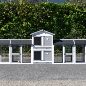 The rabbit hutch Double Small with 4 runs offers a lot of space for your rabbits