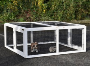 Rabbit Run Multirun White – Anti-Gnaw 116x109x49 cm