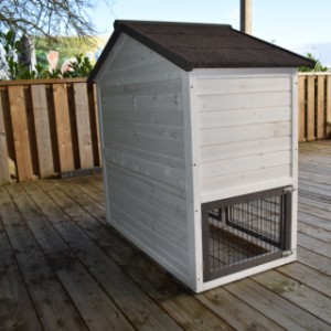 Have a look on the backside of the winter-proof rabbit hutch Regular Medium