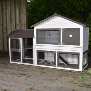 Rabbit hutch Regular Medium is extended with an additional run Space Small