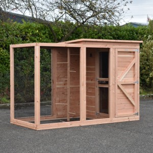 Aviary Flex 3.1+ with safety porch and sleeping compartment 296x139x196cm