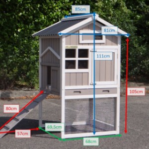 Various dimensionns of the rabbit hutch Jason