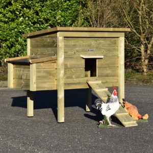 Chickencoop Chicky 2 with laying nest · impregnated wood · 144x84x125cm
