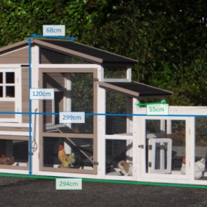 Various dimensions of the large rabbit hutch Leah