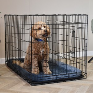 Dog crate with pillow · Profit XL 122cm · 2-doors · 122x74x80cm