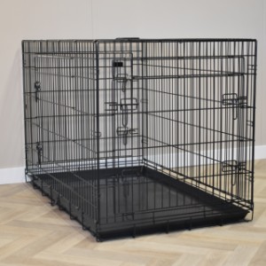 The Strong XXL wire crate is suitable for larger dogs, such as a German Shepherd