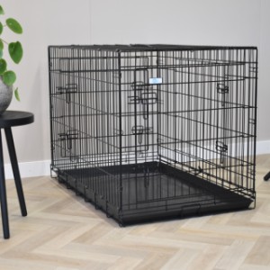 The Strong XL dog crate is suitable for a medium-sized dog, such as a Border Collie