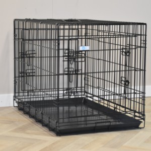 The black wire crate Strong L has a bar thickness of 4–5 mm