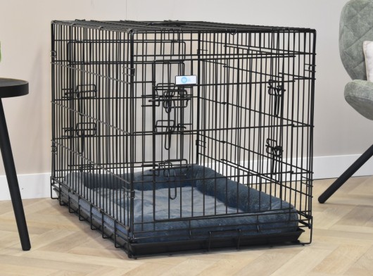 Dog crate with cushion - Strong L · 3-doors · 93x58x66cm
